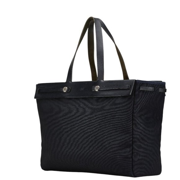 HERMES Navy Leather Tote Bag - Picture 2 of 15